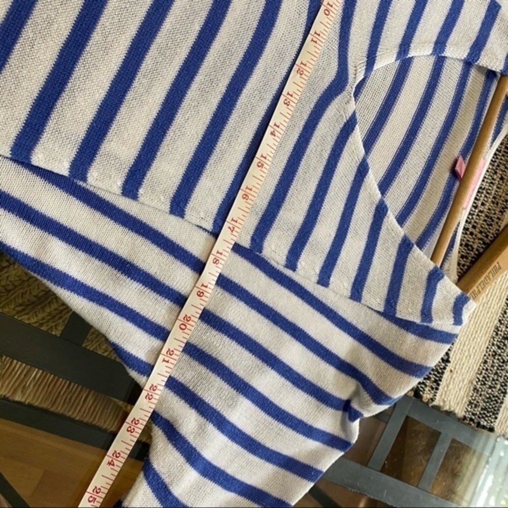 Lilly Pulitzer Blue White Striped Stasia Dolman Sleeve Knit Sweater Small - Picture 10 of 15